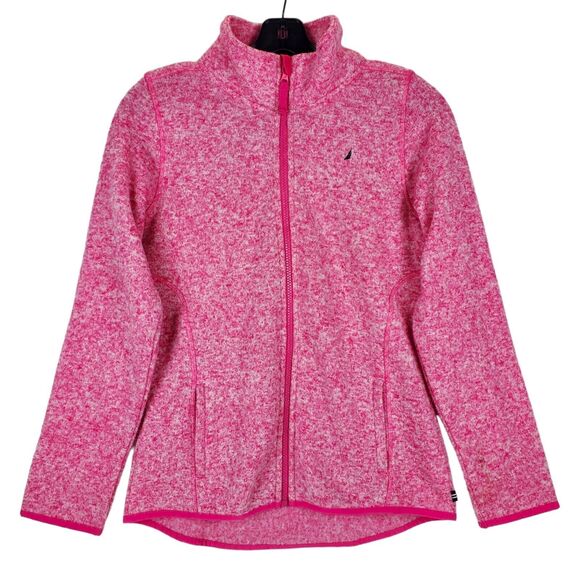 NAUTICA Jacket NAUTEX Girls Teen XL (16) Pink Fleece Full Zip Athleisure Outdoor - Picture 1 of 6